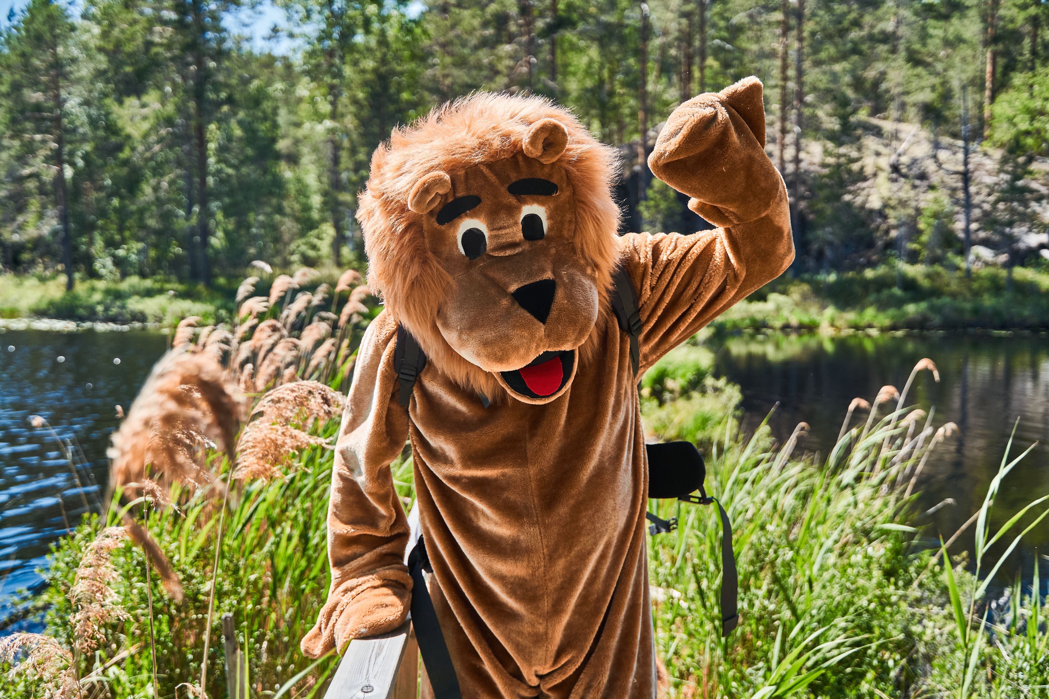 Liidulla piirretty teksti asfaltissa