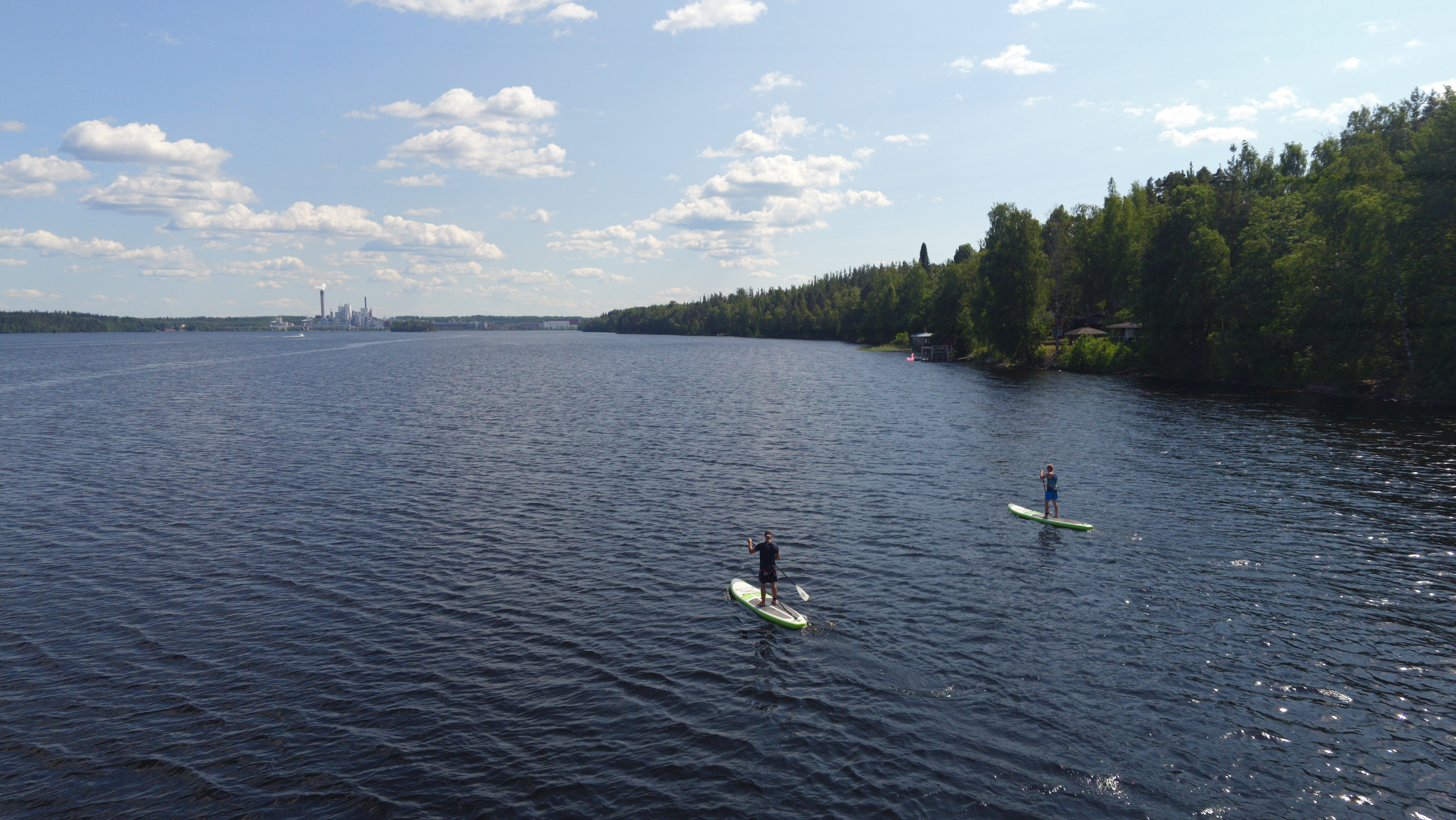 Sup-lautailijoita Saimaalla