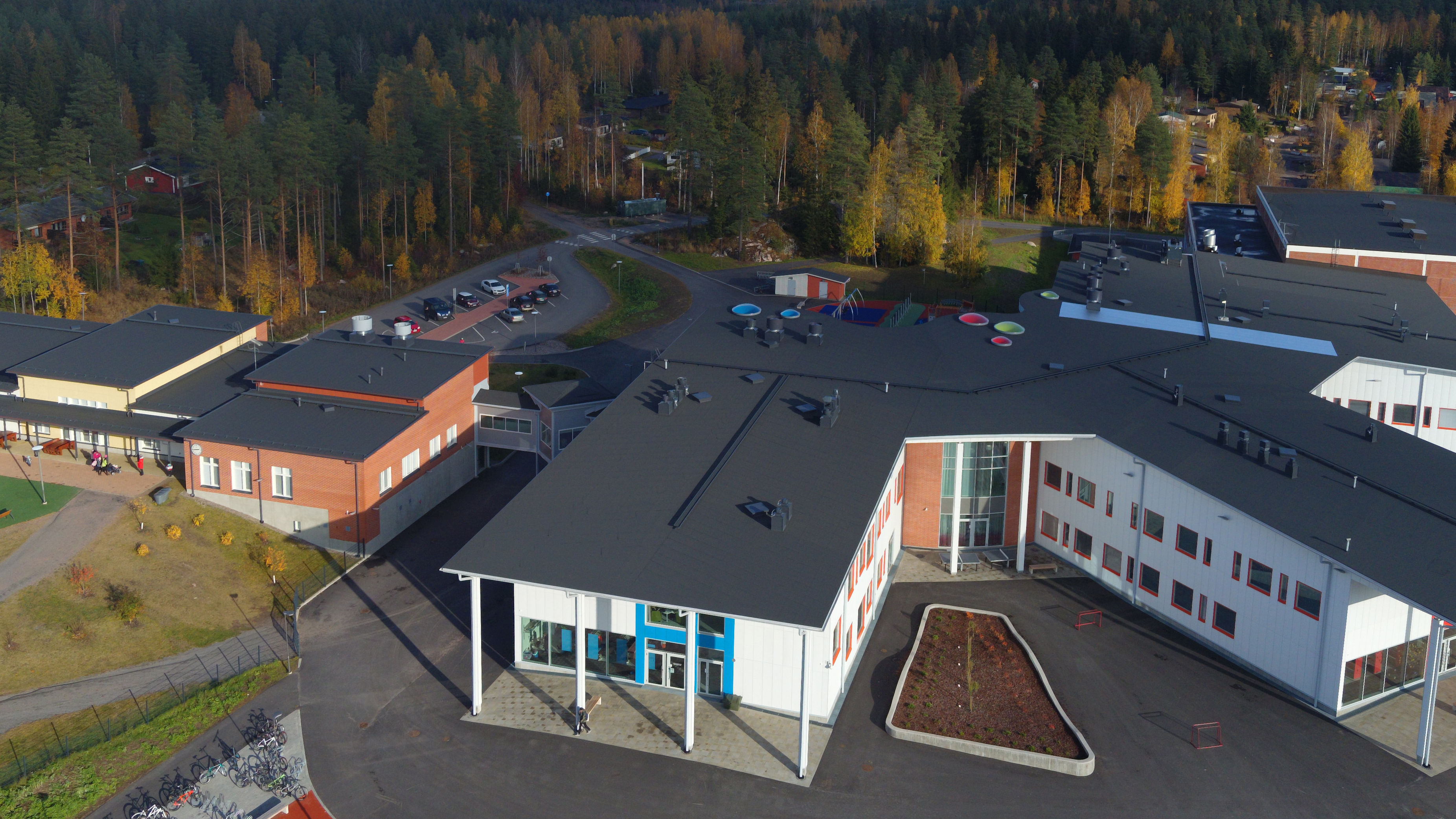 Ruokolahden koulu ilmakuva